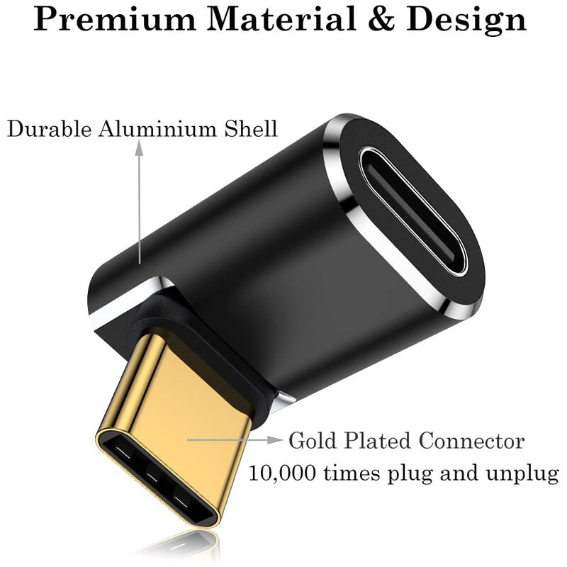 Adaptador Usb C Auvipal En &Aacute;ngulo Recto De 90 G... image number null