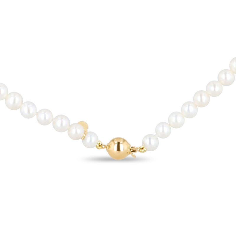 Collar De Perlas Blancas Oro 14k 42 cm | Bizzar... image number null