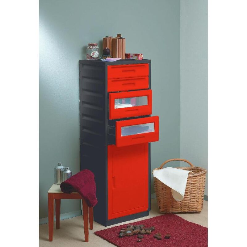 Organizador Almacenamiento 4 cajones y puerta r... image number null