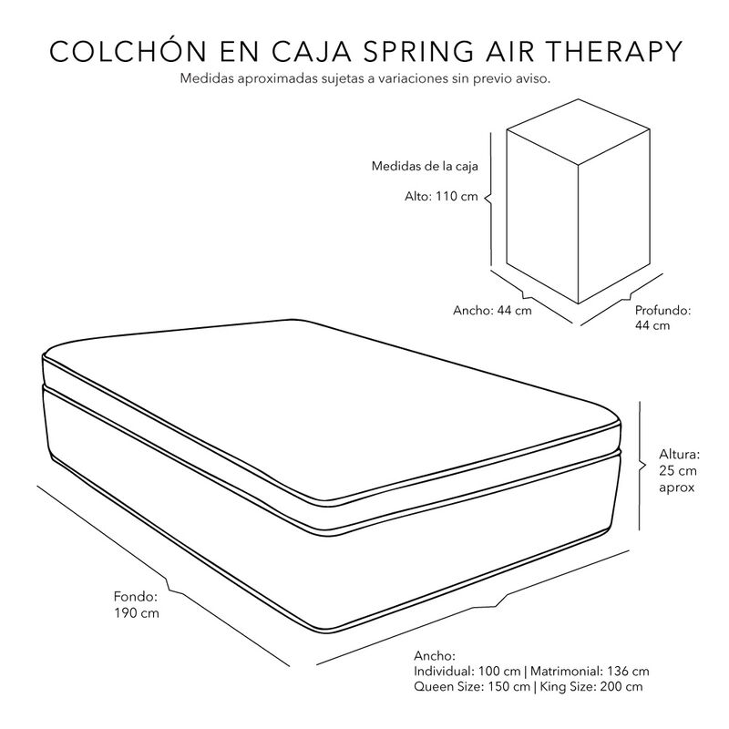 Colch&oacute;n King Size Therapy + Almohada One + Prot... image number null
