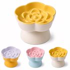 Cuenco Para Gato Focpb Cer&aacute;mico Elevado Con Laberinto, Beige/amarillo