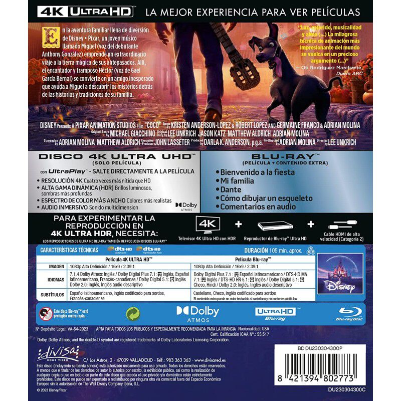 Coco (4K UHD + Blu-ray) [Blu-ray] image number null