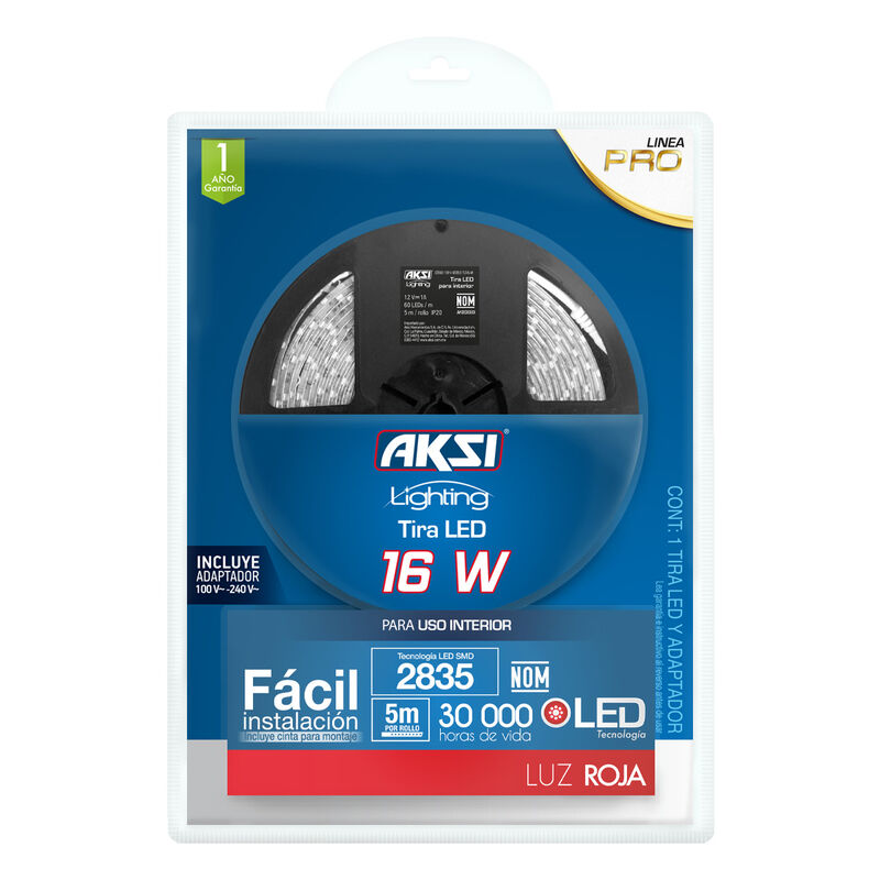 Pack de 4 Tiras Led Aksi 16W para Interior 5m R... image number null