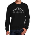Sudadera De Cuello Redondo Word Art Para Hombre - Pueblos de Ski de Colorado - Negro