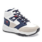 Yuyin Tenis urbano para ni&ntilde;o. Blanco marino gris