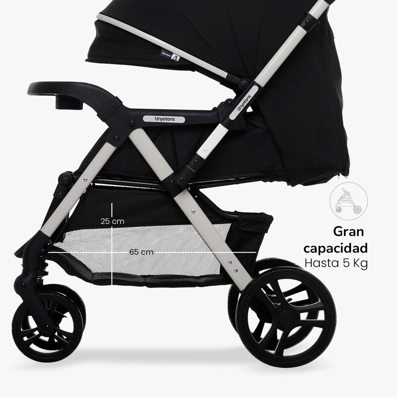 CARRIOLA CON PORTABEBE UNYOTONS K8 NEGRO REVERS... image number null