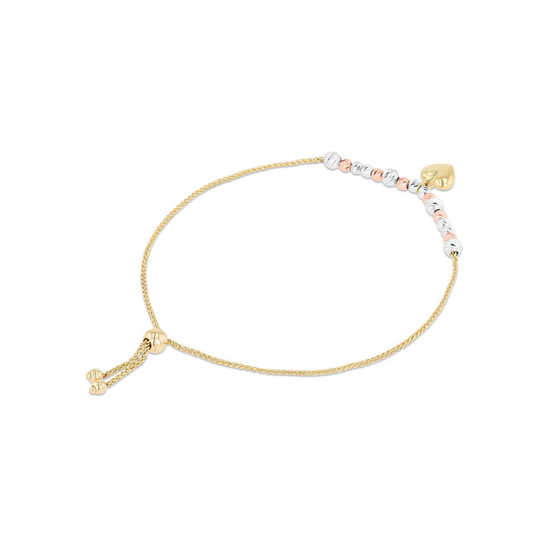 Pulsera De Oro Florentino 14K Con Coraz&oacute;n image number null