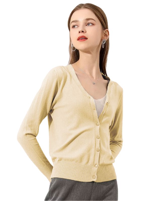 Sueter De Punto Para Mujer Suet-1001 Crema Past... image number null