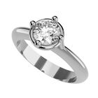 Anillo de Compromiso de 14K con Diamante de Laboratorio 0.50 CT F VS1 Talla 7.5 ORO BLANCO 14K&ndash; / FJ603-50-14W-LG-75