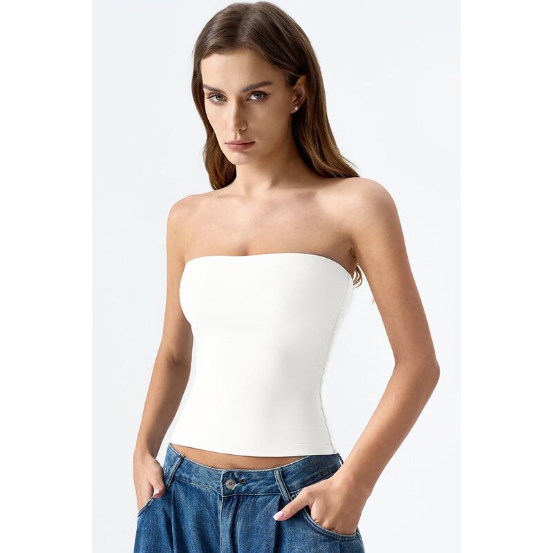 Top Tubo Qinsen Para Mujer Ajuste Entallado Sin... image number null