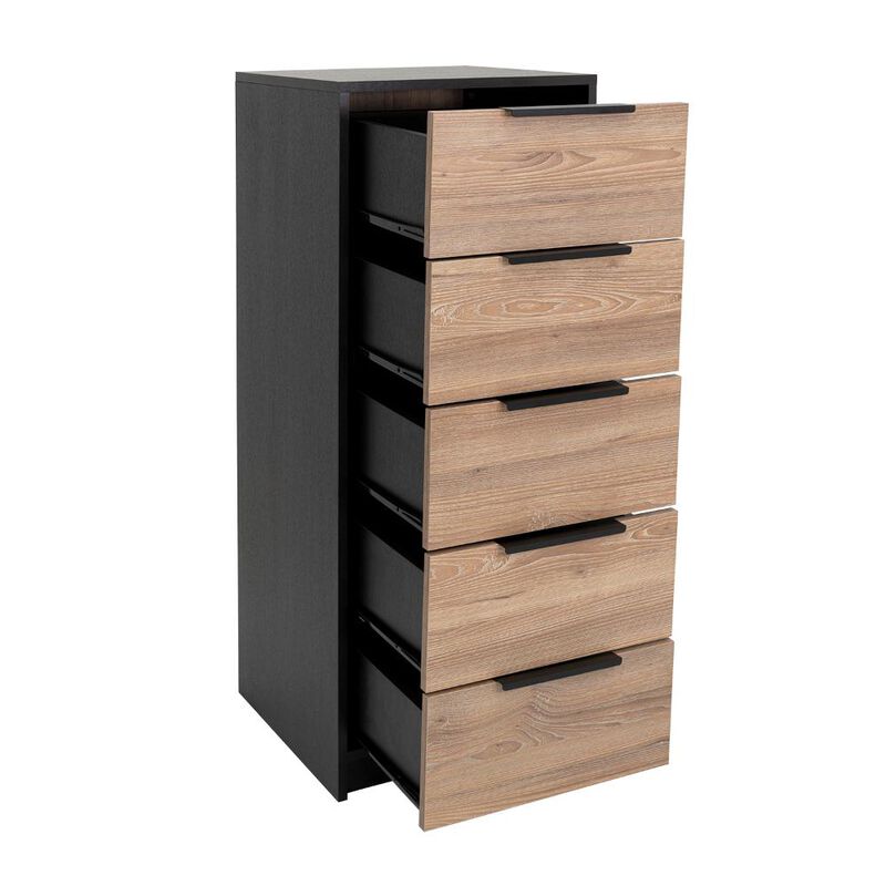 C&oacute;moda Organizador 5 cajones Kaia, Color Wengue... image number null