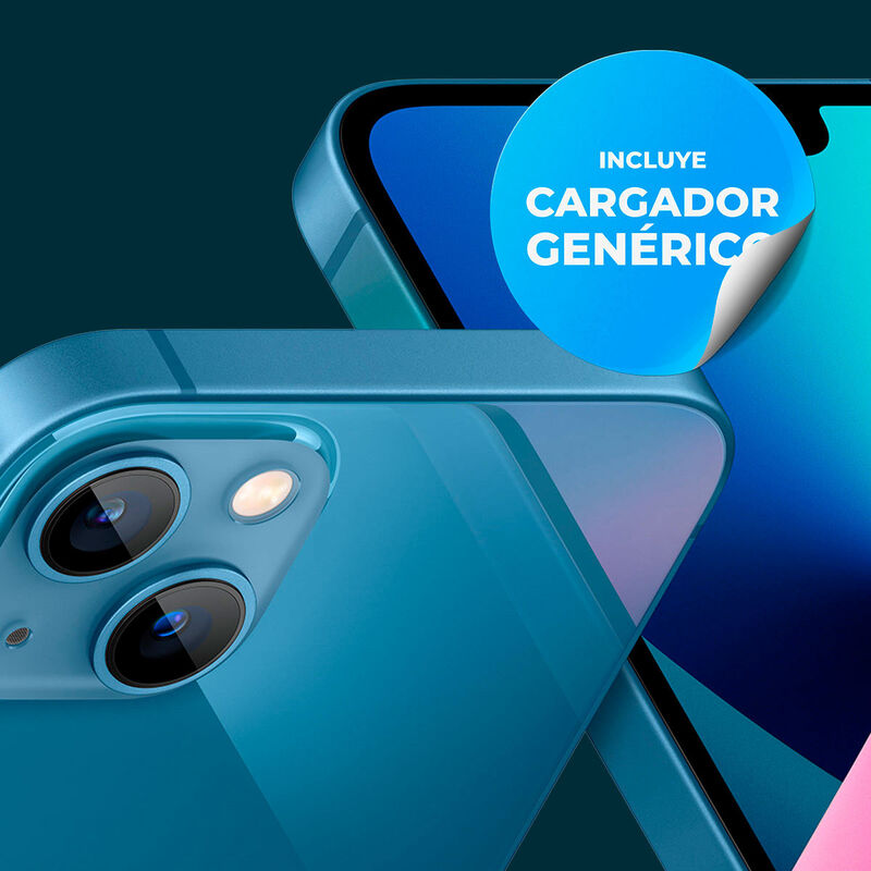 Iphone 13 Reacondicionado 128Gb Azul + Cargador... image number null
