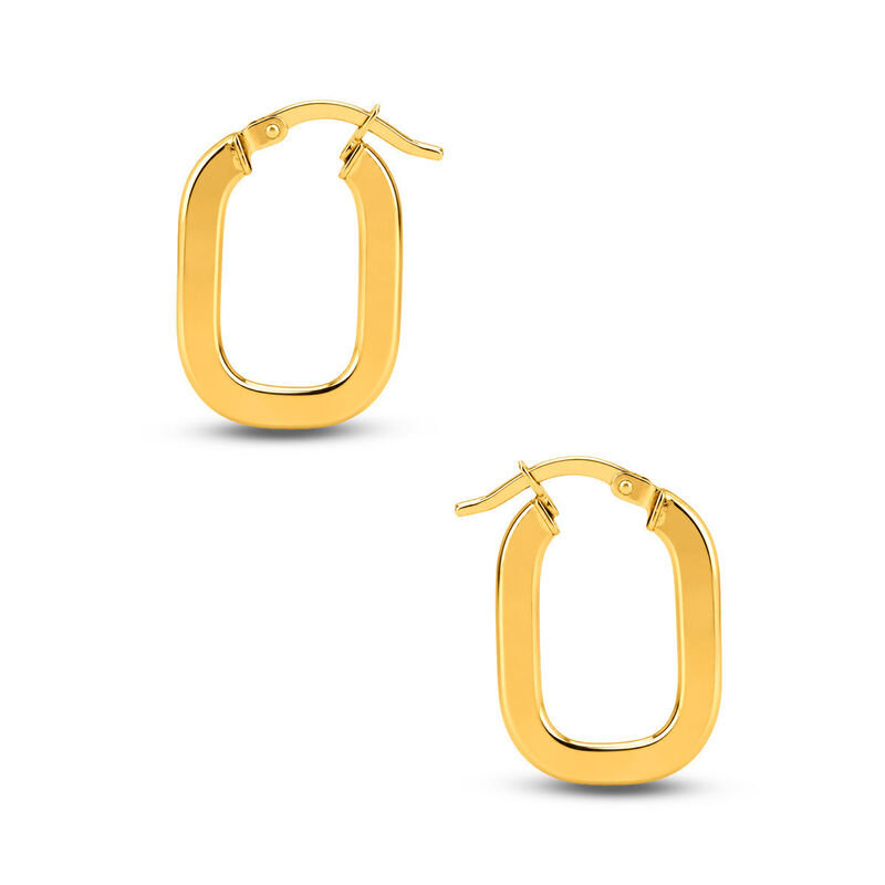 Arracadas Rectangulares Oro 10k 8x15mm | Joyer&iacute;... image number null