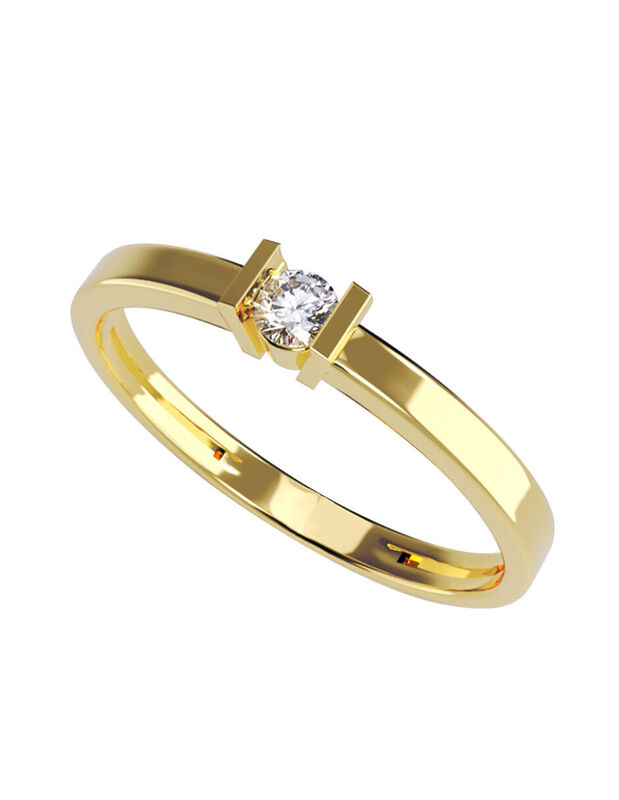 Anillo de Compromiso de 14K con Diamante de Lab... image number null