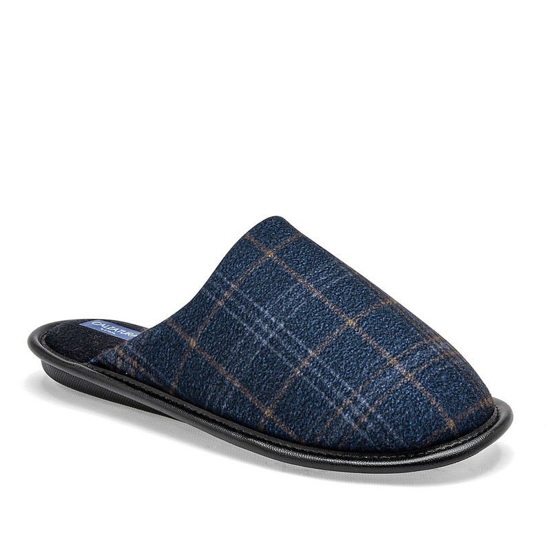 Calzatura Pantufla para hombre. Negro camel image number null