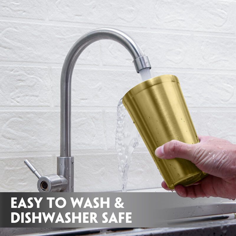 Vaso T&eacute;rmico Zopeal 480 ml Dorado 8 Unidades Ap... image number null