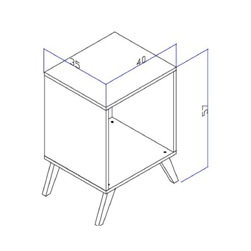 Mesa Auxiliar Bertolini RT3013 Rustico image number null