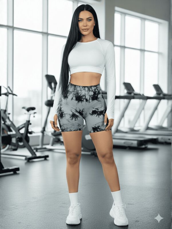 Set De Dos Biker Short Mujer Stretch Shore Dama... image number null