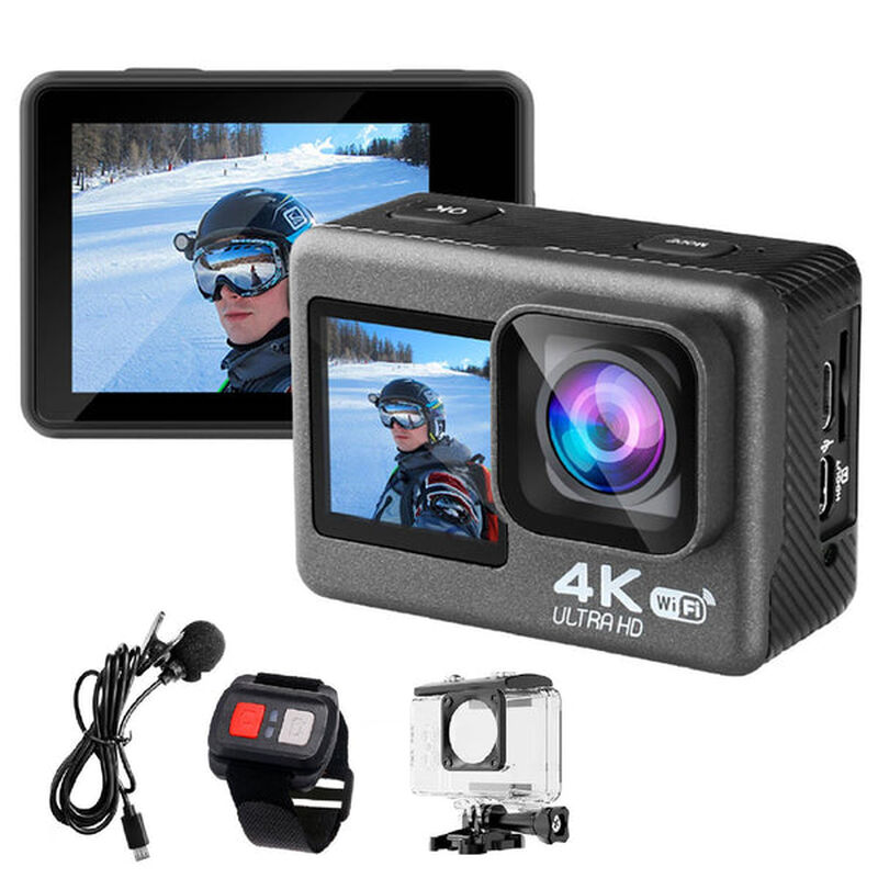 Cámara Digital Deportiva V36 Doble Pantalla 4k ... image number null