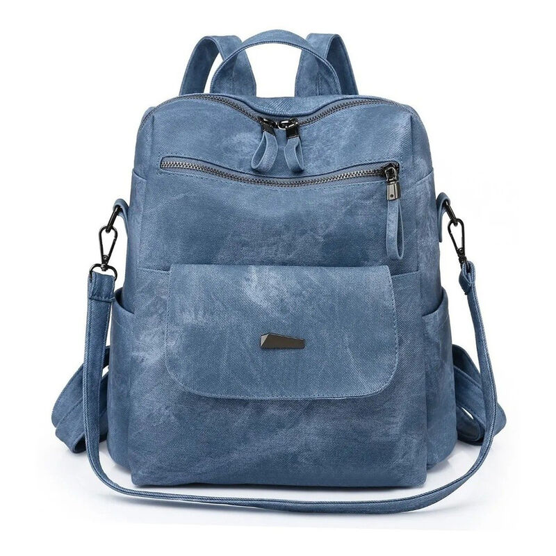 Mochila Antirrobo Casual Azul Mujer image number null