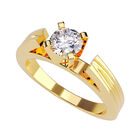 Anillo de Compromiso de 14K con Diamante de Laboratorio 0.20 CT F VS1 Talla 7 ORO AMARILLO 14K &ndash; / M26-20-14Y-LG-7