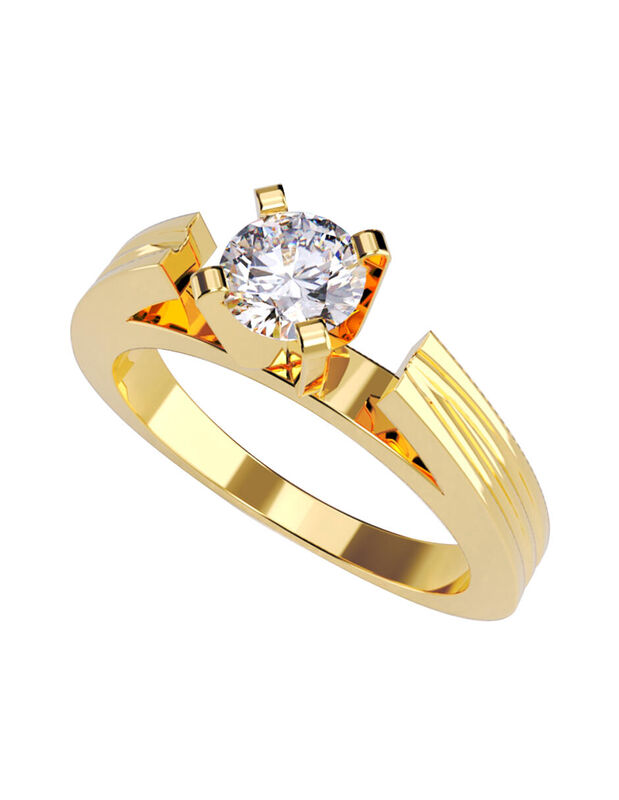 Anillo de Compromiso de 14K con Diamante de Lab... image number null