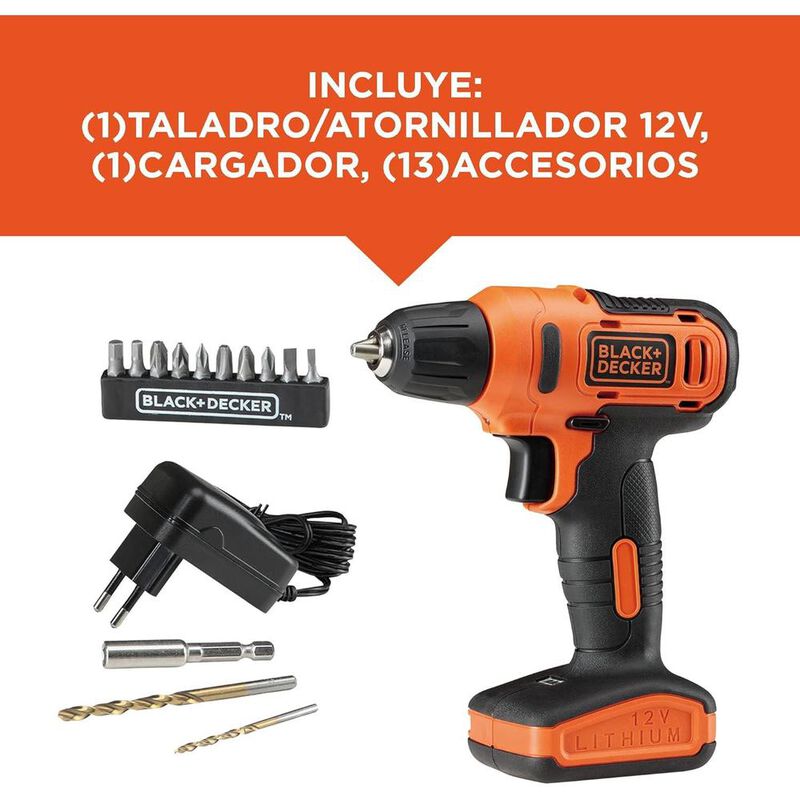Atornillador Inal&aacute;mbrico Black mas Decker 12V C... image number null