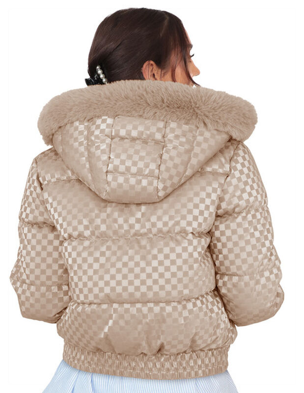 Chamarra Capitonada Mujer Gorro Desmontable Dor... image number null