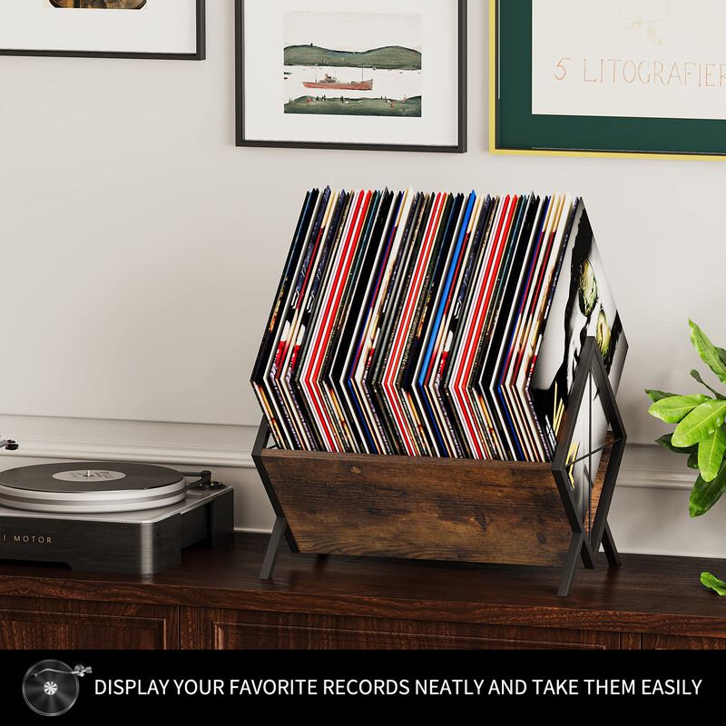 Soporte Para Discos De Vinilo Yinmit 80-100 Lp,... image number null