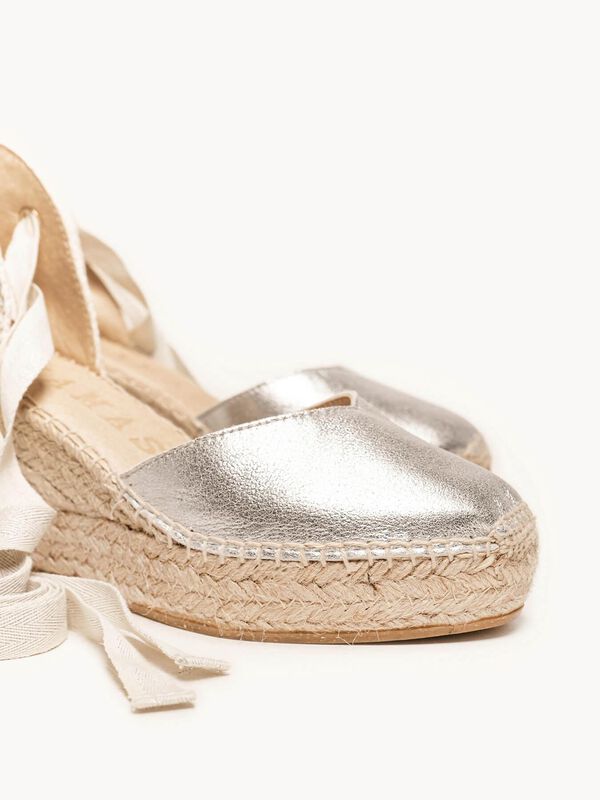 Alpargata Romero Cuña Media Plataforma Ante Met... image number null