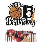 Adorno Para Pastel Crseniny De Baloncesto &ndash; 15.&ordm; Cumplea&ntilde;os