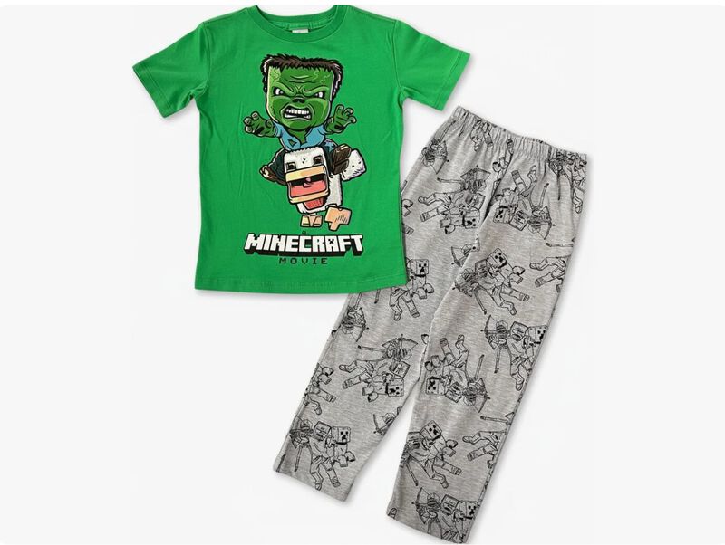 Pijama Minecraft Movie Para Ni&ntilde;os I Conjunto Pa... image number null