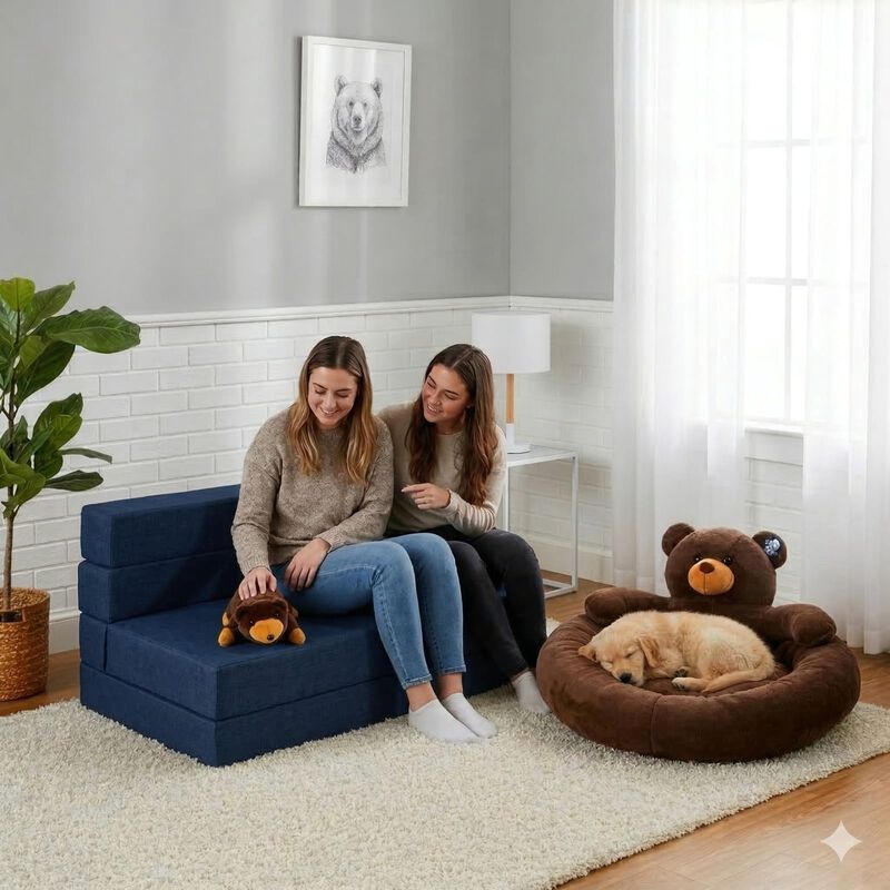 Sill&oacute;n Plegable Matrimonial Atlas Azul Marino +... image number null