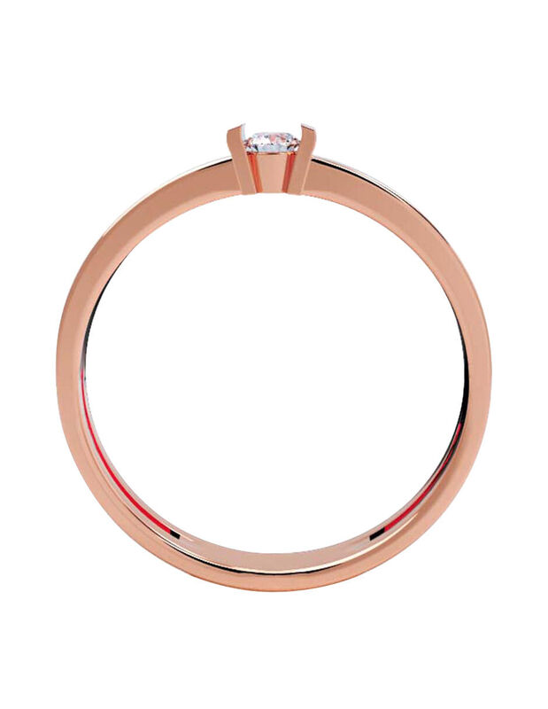 Anillo de Compromiso en Oro Rosa 10K con Circon... image number null