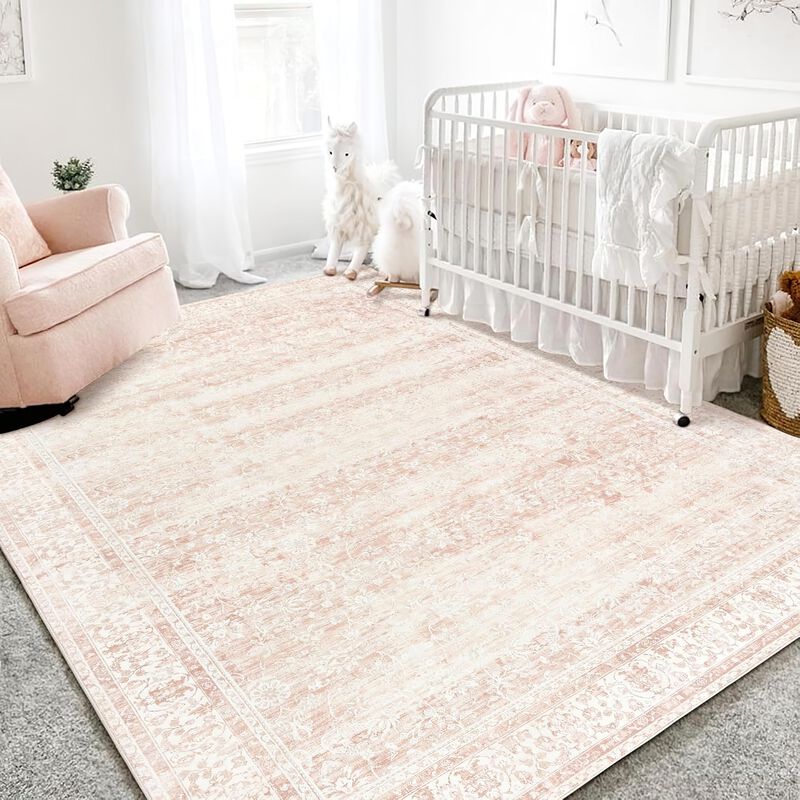 Alfombra Infantil Bileehome Para Beb&eacute; Ni&ntilde;a, Ros... image number null