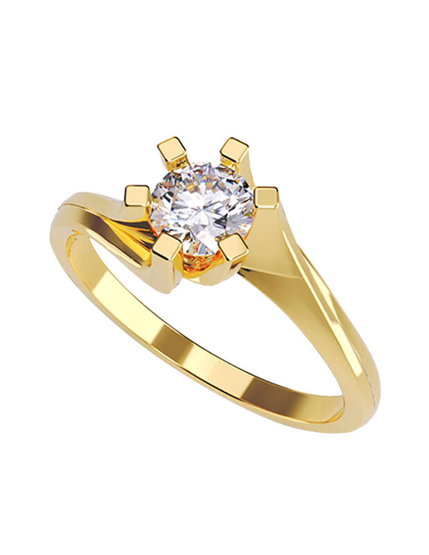 Anillo de Compromiso de 14K con Diamante de Lab... image number null