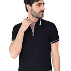 Playera Hombre Premium Cuello Con Cierre Negro Roosevelt C372