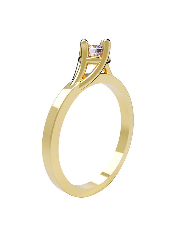 Anillo de Compromiso de 14K con Diamante de Lab... image number null