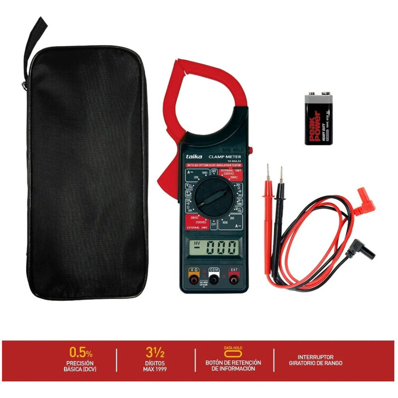 Mult&iacute;metro Digital Gancho TAIKA TK-MUL33 Bot&oacute;n ... image number null