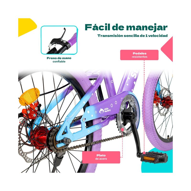 Bicicleta Infantil Rodada 20 Ni&ntilde;os Bici Starlig... image number null