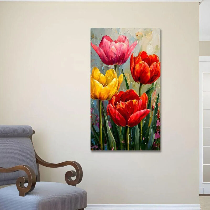 Cuadro Decorativo Bot&aacute;nica 40x60cm T&uacute;lipanes Im... image number null