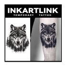 Tatuaje Temporal Inkartlink Lobo - 2 L&aacute;minas