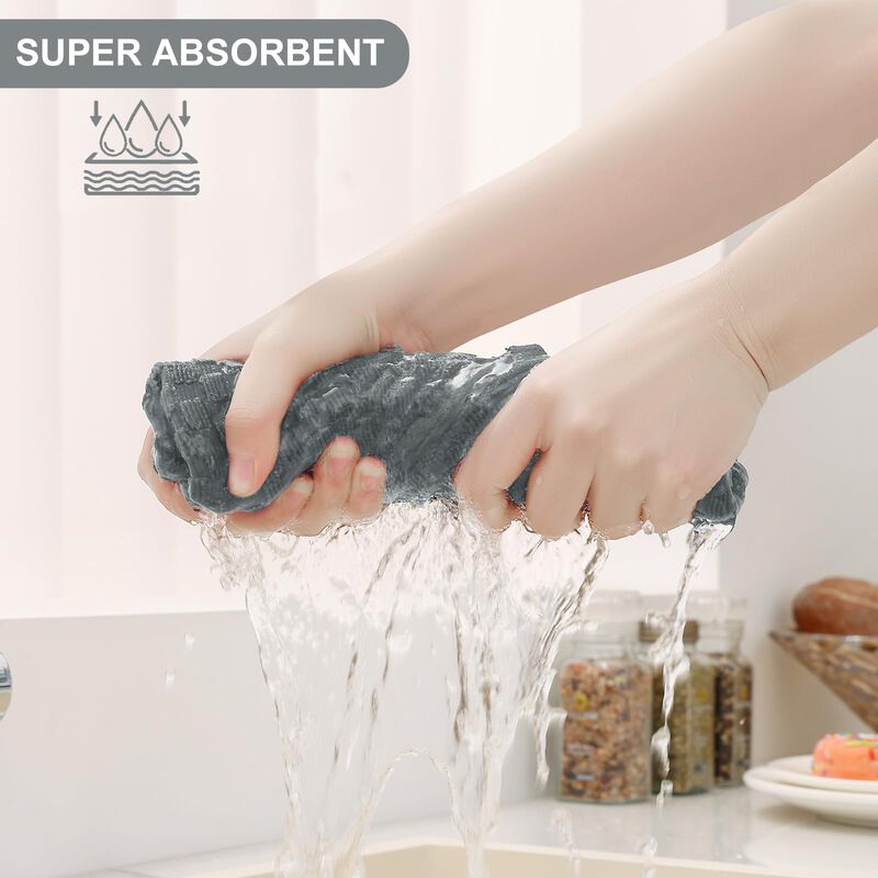 Toallas de Cocina Homaxy - Pack de 4 Gris Oscur... image number null
