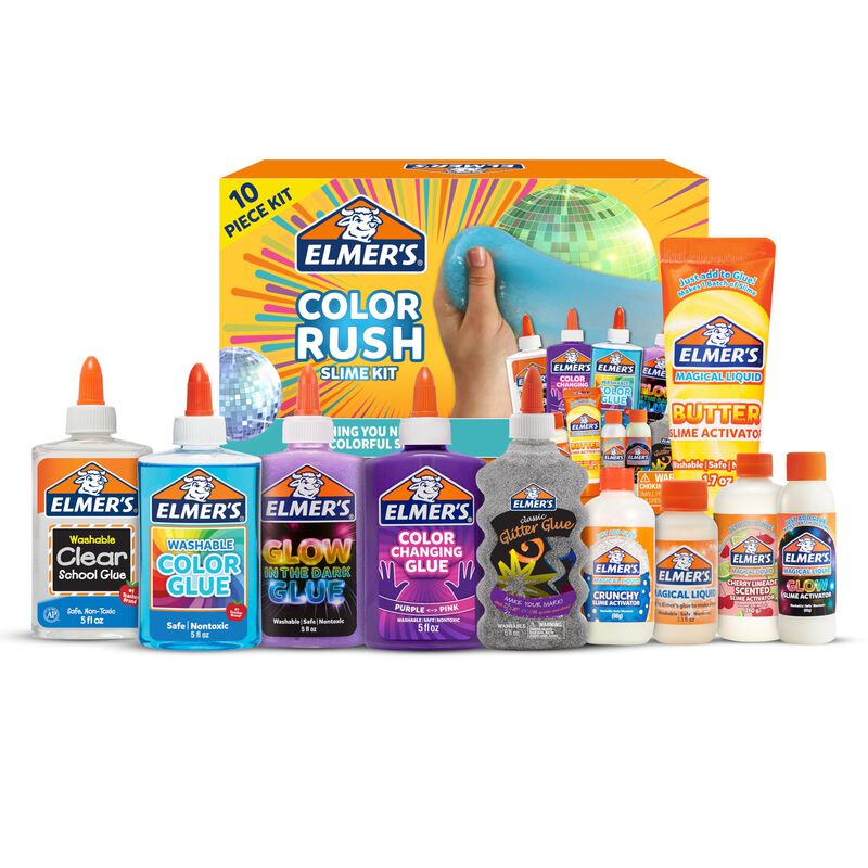 Kit Slime Elmer's Color Rush Con Pegamento L&iacute;qu... image number null