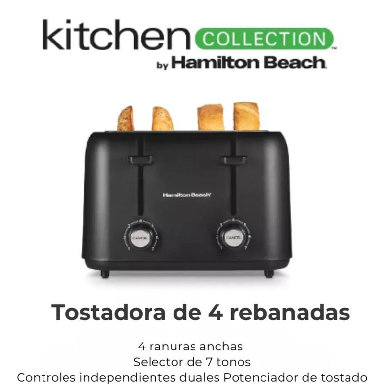 Tostador De Pan Para 4 Rebanadas Hamilton Beach... image number null