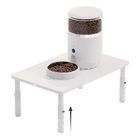 Base Elevada Ajustable Para Comedero De Gatos Wsowx Blanco