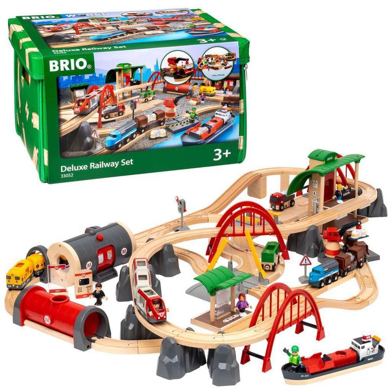 Juego De Juguetes De Tren De Madera Brio World ... image number null