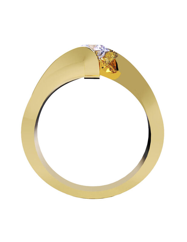 Anillo de Compromiso en Oro de 10K con Circonia... image number null