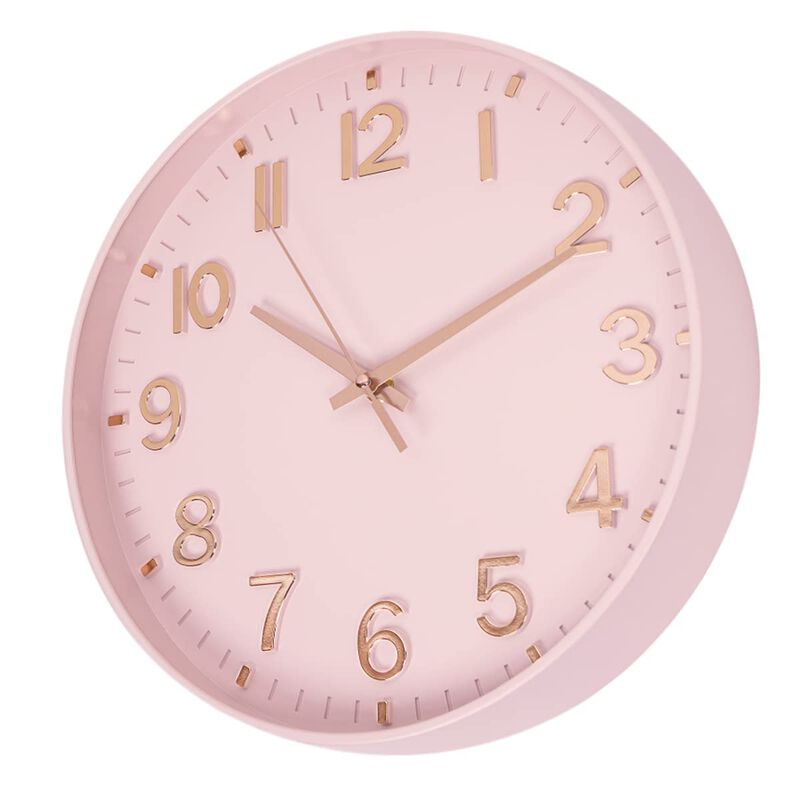 Reloj De Pared Hzdhclh Rosa De 30 Cm, Funciona ... image number null
