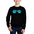 Sudadera De Cuello Redondo Word Art Para Ni&ntilde;o - Beach Vibes - Negro